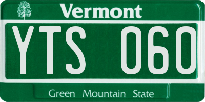 VT license plate YTS060