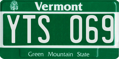 VT license plate YTS069
