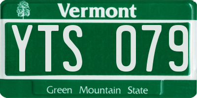 VT license plate YTS079