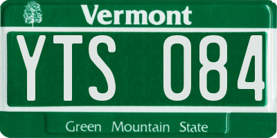 VT license plate YTS084
