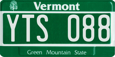 VT license plate YTS088