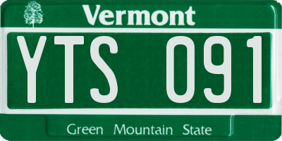 VT license plate YTS091
