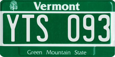 VT license plate YTS093