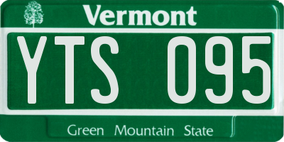 VT license plate YTS095