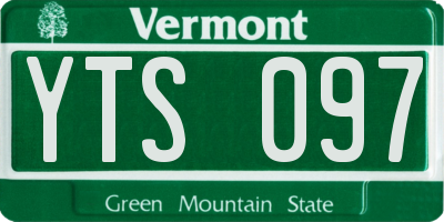 VT license plate YTS097