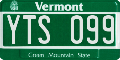 VT license plate YTS099