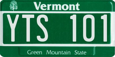 VT license plate YTS101
