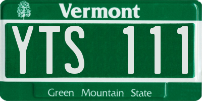 VT license plate YTS111