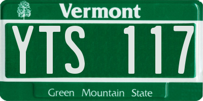 VT license plate YTS117