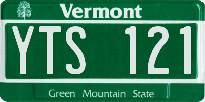 VT license plate YTS121