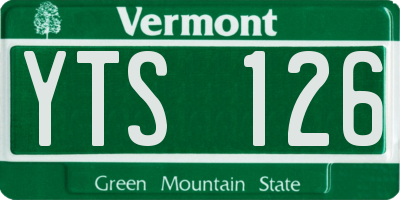 VT license plate YTS126