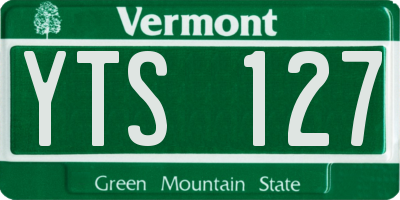 VT license plate YTS127