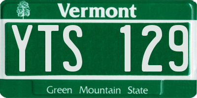 VT license plate YTS129