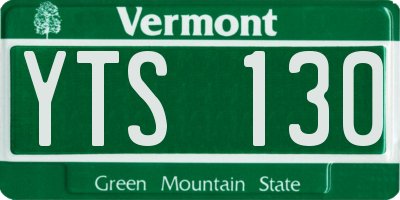 VT license plate YTS130