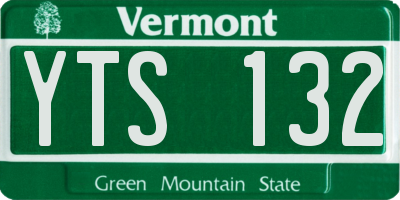 VT license plate YTS132