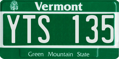 VT license plate YTS135