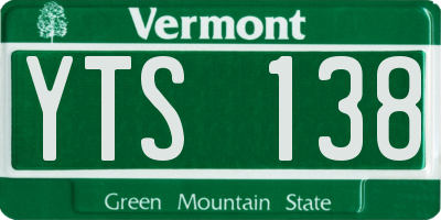 VT license plate YTS138