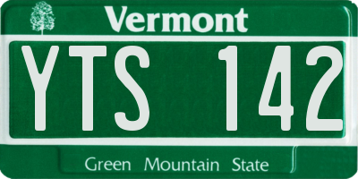 VT license plate YTS142