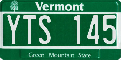 VT license plate YTS145