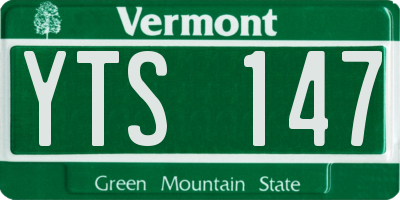 VT license plate YTS147