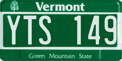 VT license plate YTS149