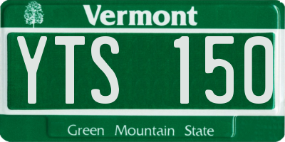 VT license plate YTS150