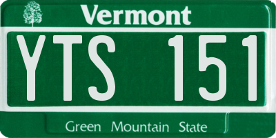 VT license plate YTS151