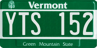 VT license plate YTS152