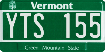 VT license plate YTS155