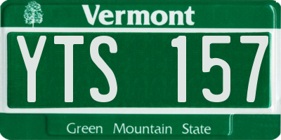 VT license plate YTS157