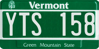 VT license plate YTS158