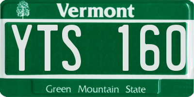 VT license plate YTS160