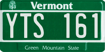 VT license plate YTS161