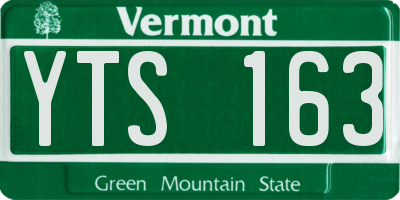 VT license plate YTS163