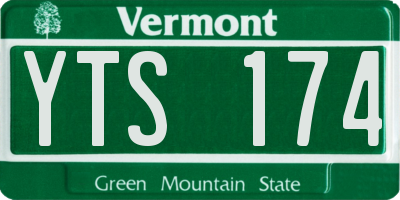 VT license plate YTS174