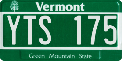 VT license plate YTS175