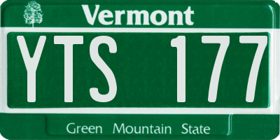 VT license plate YTS177