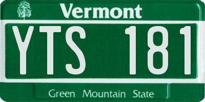 VT license plate YTS181