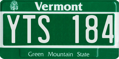 VT license plate YTS184