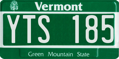 VT license plate YTS185