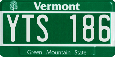 VT license plate YTS186