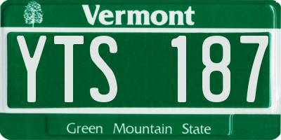 VT license plate YTS187