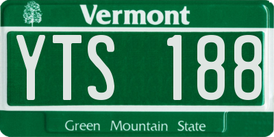 VT license plate YTS188