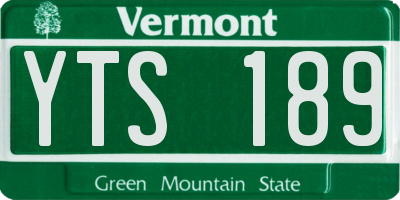 VT license plate YTS189