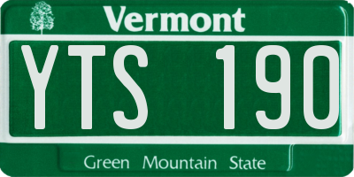 VT license plate YTS190