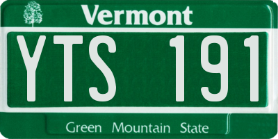 VT license plate YTS191