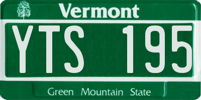 VT license plate YTS195