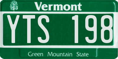 VT license plate YTS198