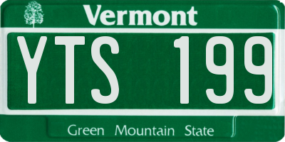 VT license plate YTS199