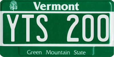 VT license plate YTS200